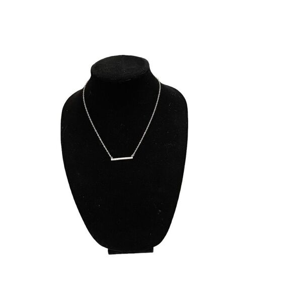 Lisa Leonard Sterling Silver Cross Bar Birthstone Necklace - Picture 4 of 7